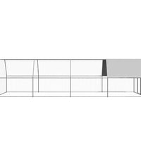 Hühnerkäfig 3x8x2 m Verzinkter Stahl