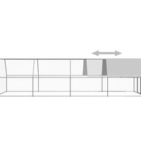 Hühnerkäfig 3x8x2 m Verzinkter Stahl