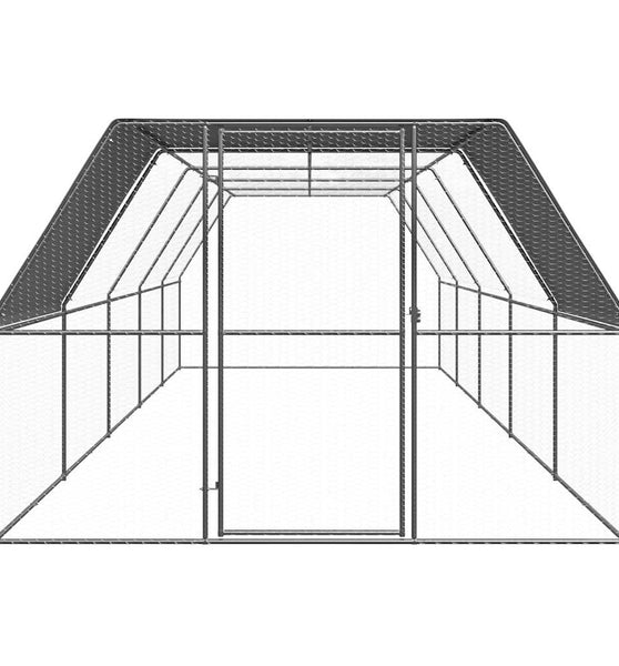 Hühnerkäfig 3x10x2 m Verzinkter Stahl