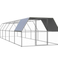 Hühnerkäfig 3x12x2 m Verzinkter Stahl