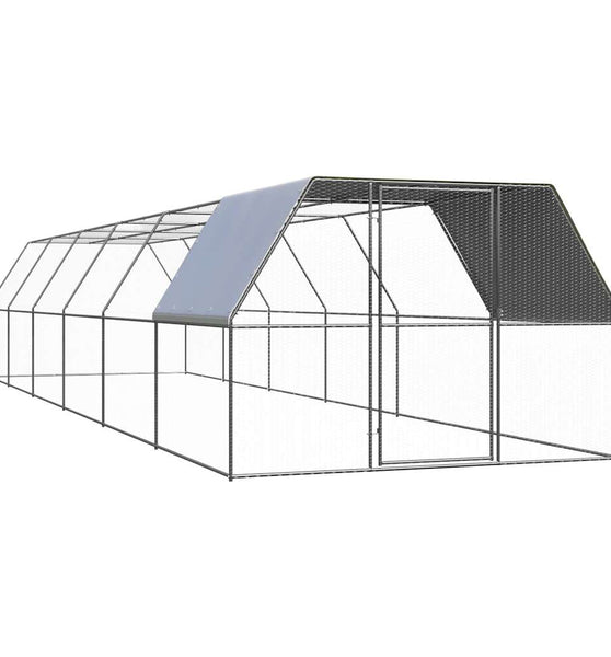 Hühnerkäfig 3x12x2 m Verzinkter Stahl