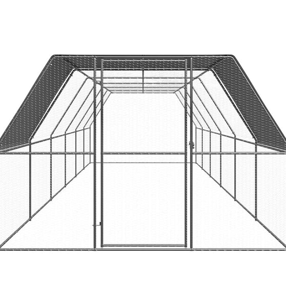 Hühnerkäfig 3x12x2 m Verzinkter Stahl