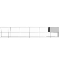Hühnerkäfig 3x12x2 m Verzinkter Stahl