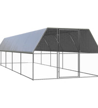 Hühnerkäfig 3x10x2 m Verzinkter Stahl