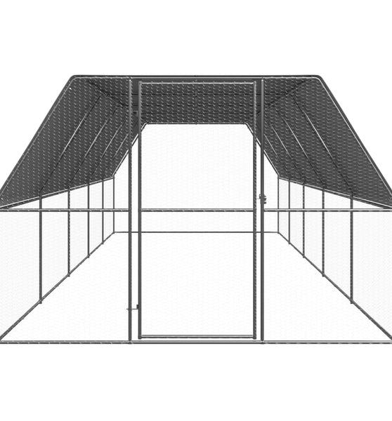 Hühnerkäfig 3x10x2 m Verzinkter Stahl