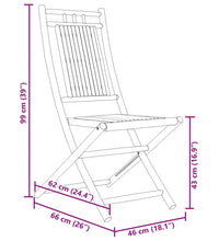 Gartenstühle 4 Stk. Klappbar 46x66x99 cm Bambus