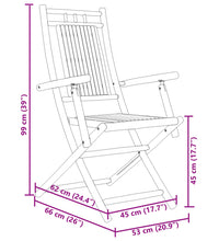 Gartenstühle 4 Stk. Klappbar 53x66x99 cm Bambus