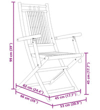 Gartenstühle 8 Stk. Klappbar 53x66x99 cm Bambus