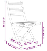 Gartenstühle 4 Stk. Klappbar 43x54x88 cm Bambus