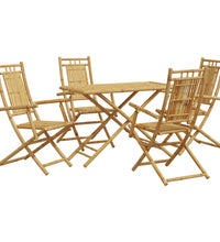 5-tlg. Garten-Essgruppe Bambus