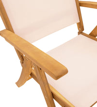 7-tlg. Garten-Essgruppe Massivholz Akazie und Textilene