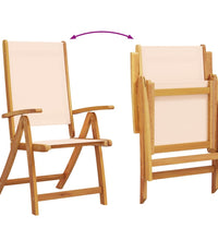 7-tlg. Garten-Essgruppe Massivholz Akazie und Textilene