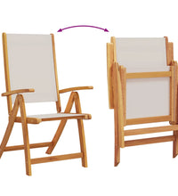 7-tlg. Garten-Essgruppe Massivholz Akazie und Textilene