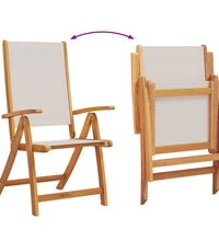 7-tlg. Garten-Essgruppe Massivholz Akazie und Textilene