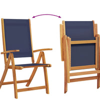 7-tlg. Garten-Essgruppe Massivholz Akazie und Textilene