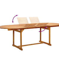 7-tlg. Garten-Essgruppe Massivholz Akazie und Textilene