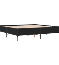 Bettgestell Schwarz 180x200 cm Holzwerkstoff und Metall