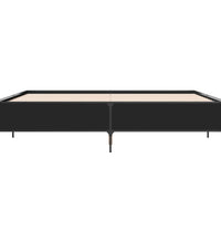 Bettgestell Schwarz 180x200 cm Holzwerkstoff und Metall