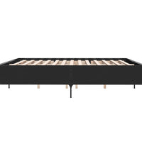 Bettgestell Schwarz 180x200 cm Holzwerkstoff und Metall