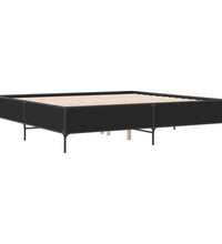 Bettgestell Schwarz 180x200 cm Holzwerkstoff und Metall