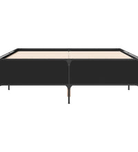 Bettgestell Schwarz 150x200 cm Holzwerkstoff und Metall