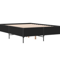 Bettgestell Schwarz 120x190 cm Holzwerkstoff und Metall