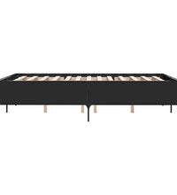 Bettgestell Schwarz 120x190 cm Holzwerkstoff und Metall