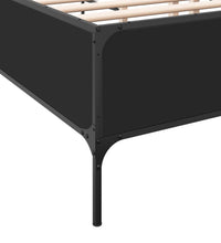 Bettgestell Schwarz 120x190 cm Holzwerkstoff und Metall