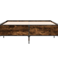 Bettgestell Räuchereiche 120x190 cm Holzwerkstoff und Metall