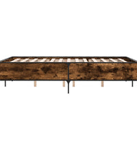 Bettgestell Räuchereiche 120x190 cm Holzwerkstoff und Metall