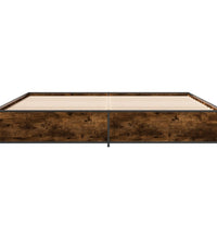 Bettgestell Räuchereiche 200x200 cm Holzwerkstoff und Metall