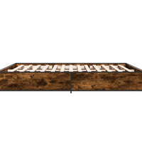 Bettgestell Räuchereiche 200x200 cm Holzwerkstoff und Metall
