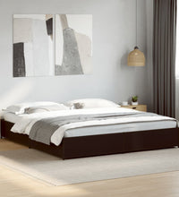Bettgestell Schwarz 180x200 cm Holzwerkstoff und Metall