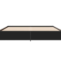 Bettgestell Schwarz 160x200 cm Holzwerkstoff und Metall