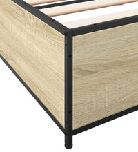 Bettgestell Sonoma-Eiche 160x200 cm Holzwerkstoff und Metall