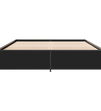 Bettgestell Schwarz 140x200 cm Holzwerkstoff und Metall
