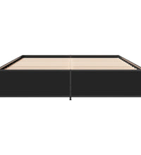 Bettgestell Schwarz 120x200 cm Holzwerkstoff und Metall