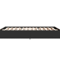 Bettgestell Schwarz 140x190 cm Holzwerkstoff und Metall