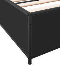 Bettgestell Schwarz 140x190 cm Holzwerkstoff und Metall