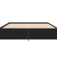 Bettgestell Schwarz 135x190 cm Holzwerkstoff und Metall