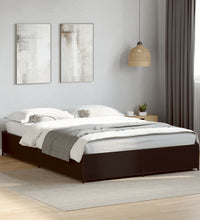 Bettgestell Schwarz 120x190 cm Holzwerkstoff und Metall