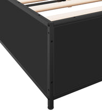 Bettgestell Schwarz 120x190 cm Holzwerkstoff und Metall