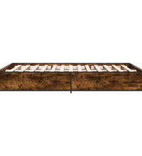 Bettgestell Räuchereiche 120x190 cm Holzwerkstoff und Metall