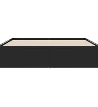 Bettgestell Schwarz 180x200 cm Holzwerkstoff und Metall
