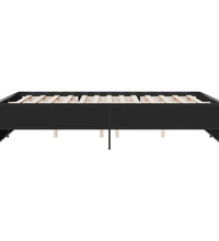 Bettgestell Schwarz 160x200 cm Holzwerkstoff und Metall
