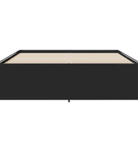 Bettgestell Schwarz 150x200 cm Holzwerkstoff und Metall