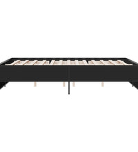 Bettgestell Schwarz 150x200 cm Holzwerkstoff und Metall
