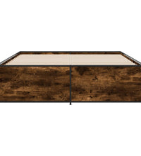 Bettgestell Räuchereiche 150x200 cm Holzwerkstoff und Metall