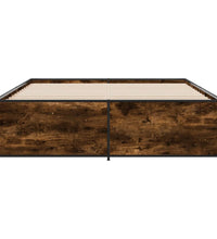 Bettgestell Räuchereiche 140x200 cm Holzwerkstoff und Metall