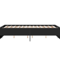 Bettgestell Schwarz 120x200 cm Holzwerkstoff und Metall